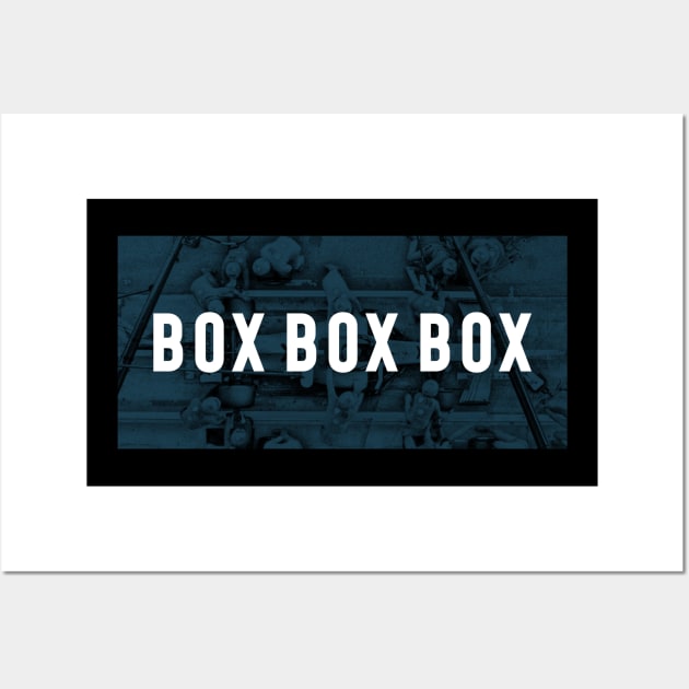 Box Box Box F1 Pitstop Design Wall Art by DavidSpeedDesign